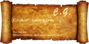 Czukor Georgina névjegykártya